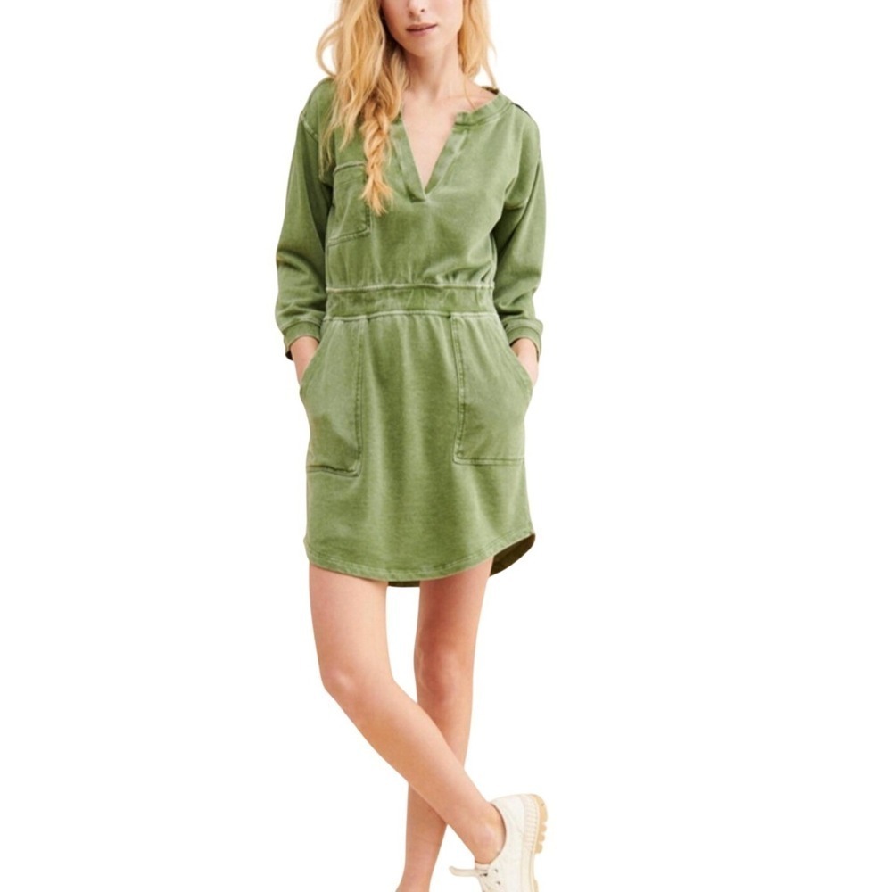 Daily Practice by Anthropologie Utility‎ Mini Dress Sweatshirt Long Sleeve XS